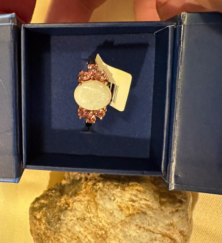 10k rotgold ovaler - 10k, weißer