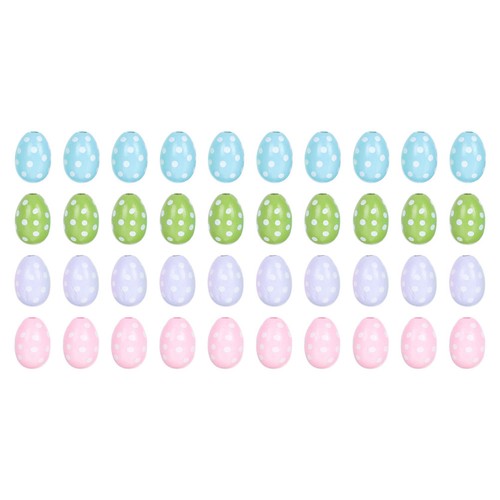 Easter egg shape wooden beads - egg,