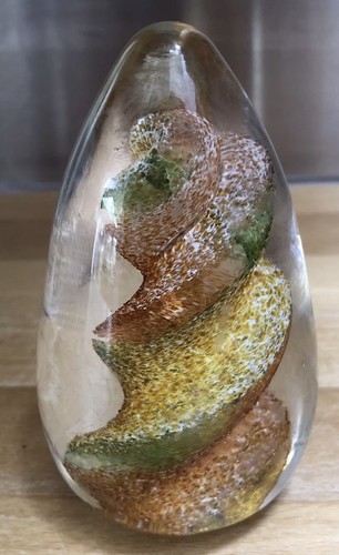 Briefbeschwerer glas eierform - glas,